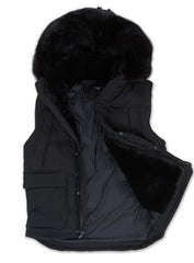 Jordan Craig - Fur Puffer Vest (Black)