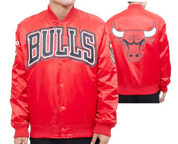 Pro Standard - Starter Men's Chicago Bulls Nba Varsity Satin Jacket (Red)