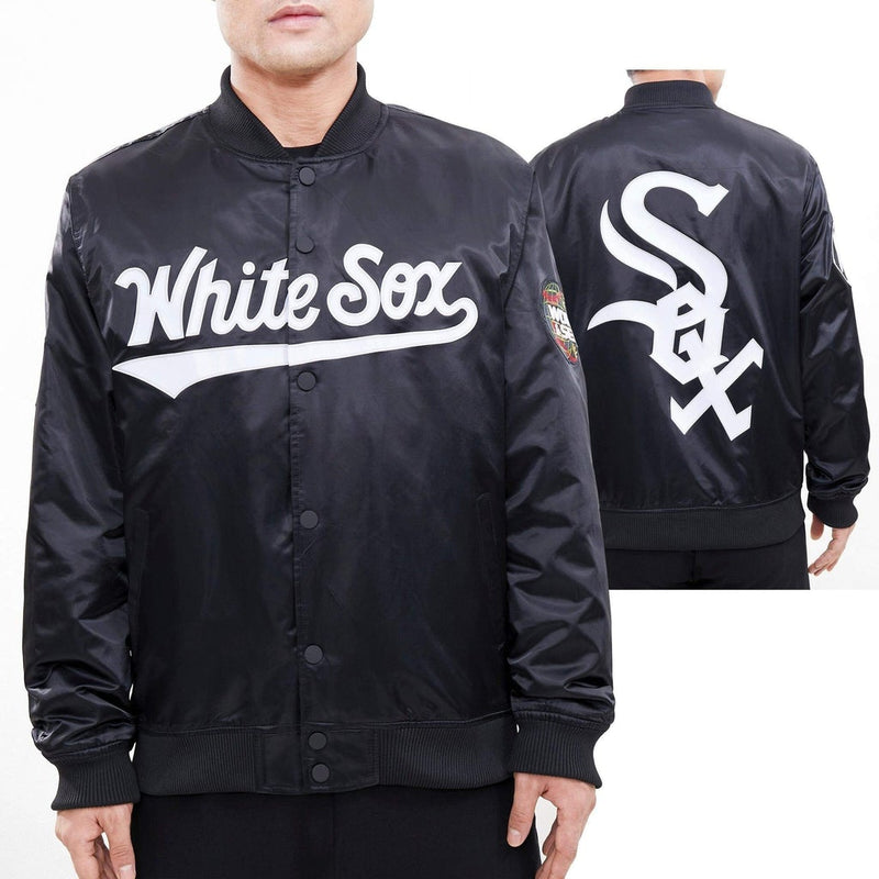 Pro Standard - Chicago White Sox Pro Standard Black Big Logo Satin Jacket (Black)